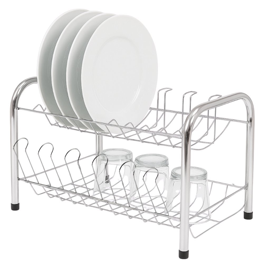 Escorredor de Louça Copo Gancho Inox Grande Porta Pratos louças