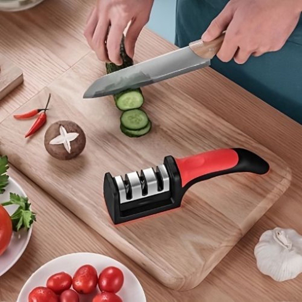 Afiador de Facas Manual 3 Estágios para Cozinha – Fácil e Rápid em Oferta na Shopee
