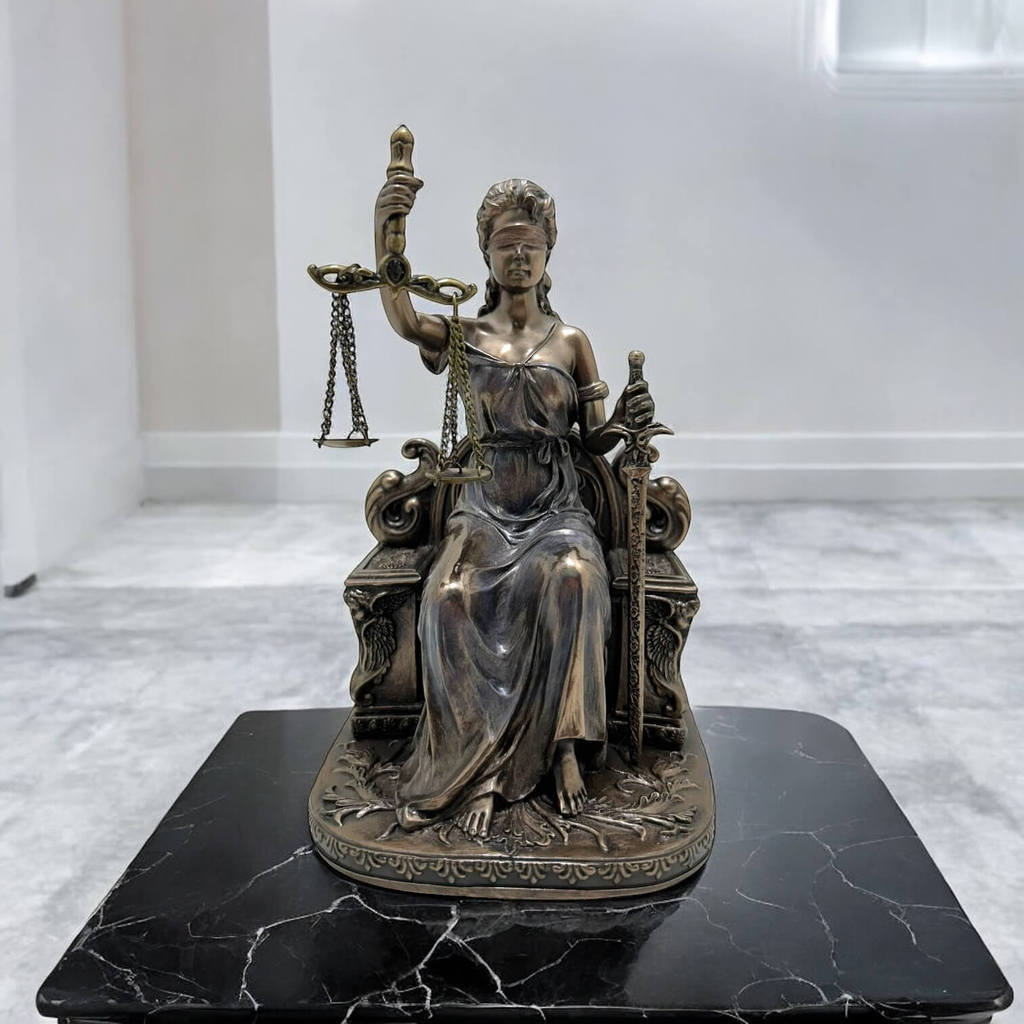 Veronese Design - Estátua Deusa Themis Dama Da Justiça Sentada