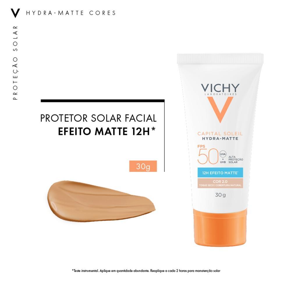 Vichy Capital Soileil Hydra-Matte FPS 50 2.0 - Protetor Solar Facial com Cor 30g · foto 2