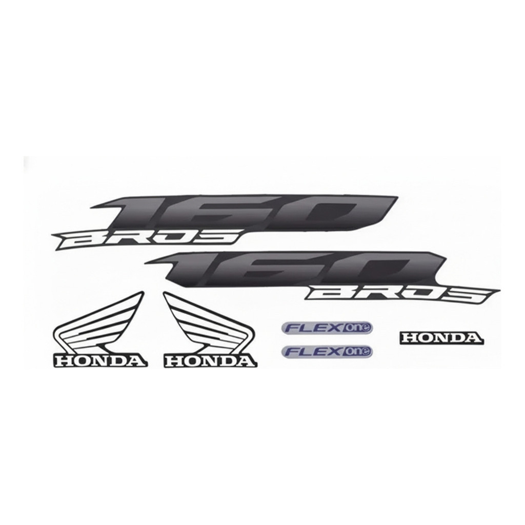 Jogo Kit Adesivo Honda Nxr Bros 160 2016 Preta