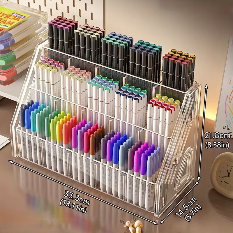 Organizador de Plástico para Canetas, Lápis, Pincéis e Maquiagens - 3, 4 e 5 Andares