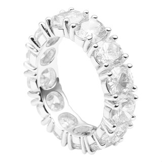 Anel Virgínia Em Prata 925 Com Zircônias Cristais Garantia Lançamento Promoção em Oferta na Shopee