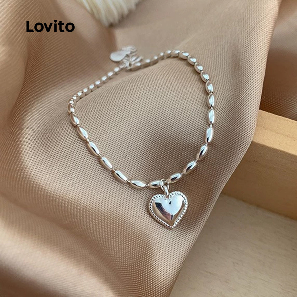 (NEW) Lovito Pulseira Casual Coração LFA111197