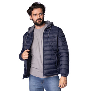 Jaqueta Masculina Balboa Puffer Capuz Marinho em Oferta na Shopee