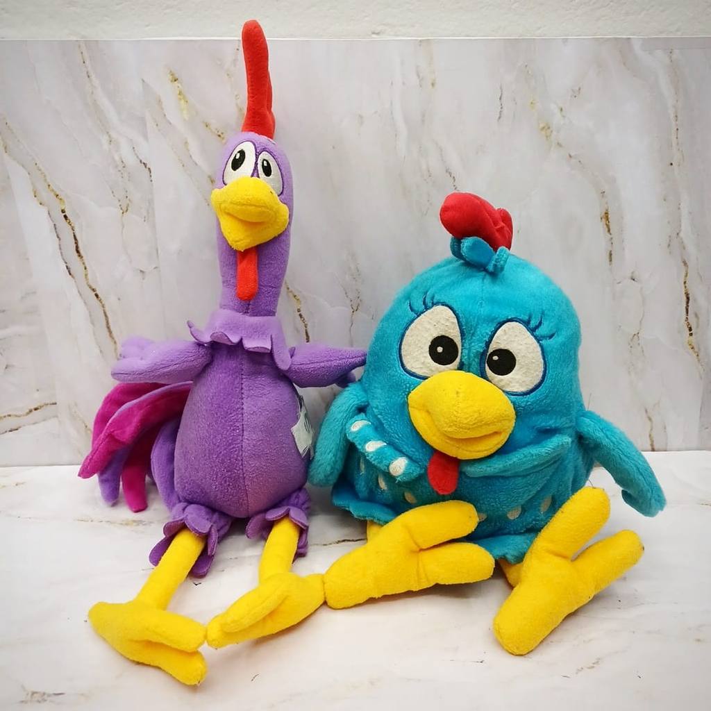 Par Bonecos Pelúcia Galinha Pintadinha e Galo Carijó em Oferta na Shopee