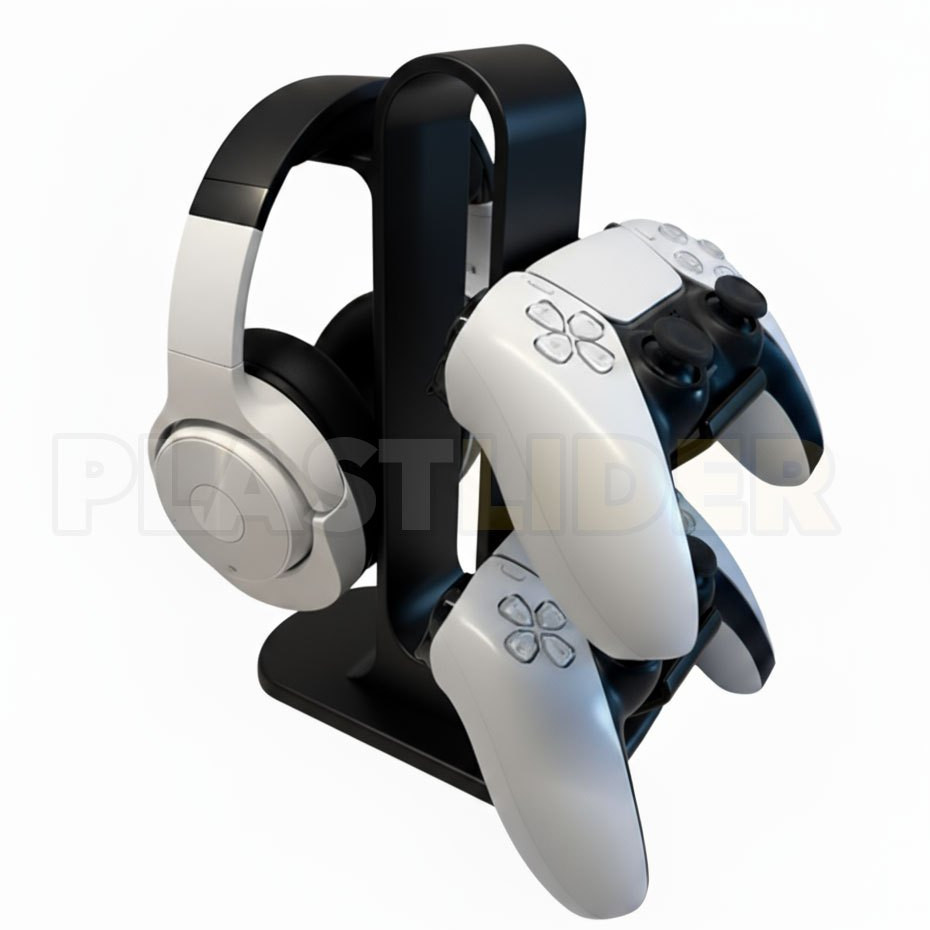 Suporte de Controle e Headset Design Moderno para PS4, PS5 e Xbox