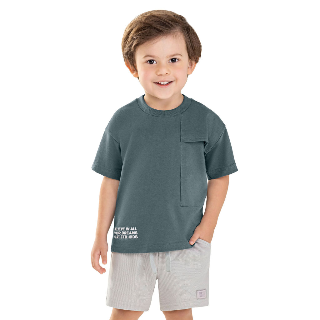 Conjunto Infantil Menino Bolso Lateral Colorittá Azul em Oferta na Shopee