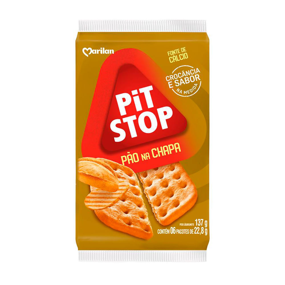 Biscoito Marilan Pit Stop Sabor Pão na Chapa com 137g em Oferta na Shopee