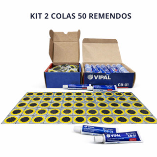 Kit Remendo Vipal para Bicicleta e Moto + Cola Original | 20 a 50 Unidades em Oferta na Shopee