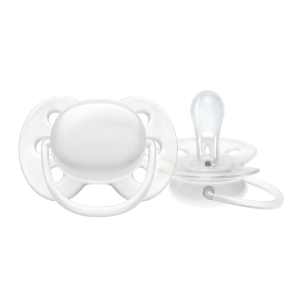 Chupeta Philips Avent Ultra Soft Tamanho 2 de 0 a 6 Meses Branco 1 Unidade em Oferta na Shopee