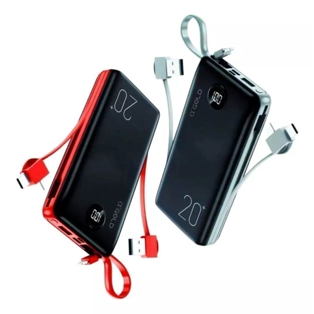 Carregador Portátil Bateria Power Bank 20000mah   jorge em Oferta na Shopee