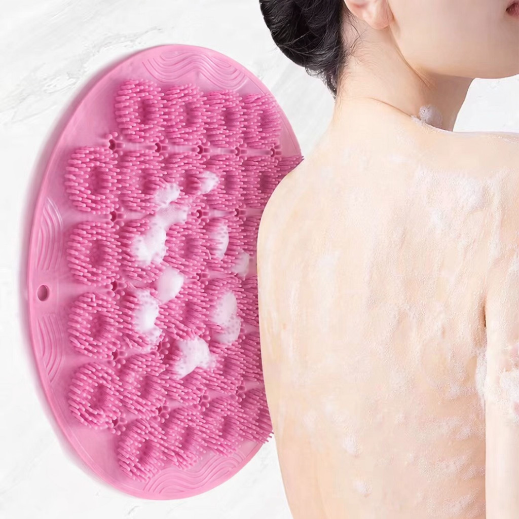 Escova de Silicone com Ventosa - Massagem Corporal Costas Limpeza de Pés Banho Mais Gostoso