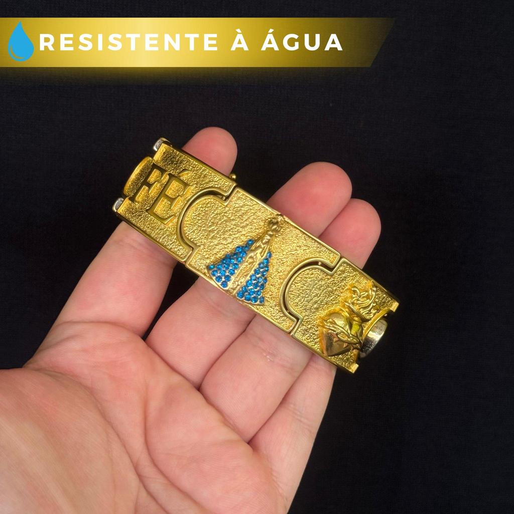Bracelete Nossa Senhora Aparecida Fé e Variados Moeda Antiga