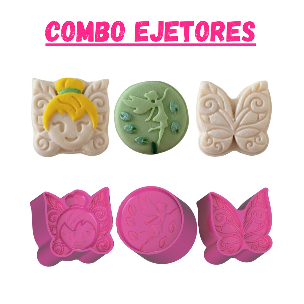 Ejetor Modelador Combo | Fada, Silhueta da Fada e Asas para Brigadeiros e Doces