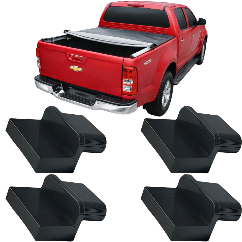 4 Ponteira Barra Capota Lona Maritima Cabine Gm S10 Todas