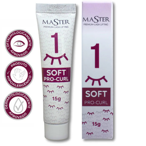 Soft Master Curl Passo 1 Para Lash Lifting E Brow Lamination 15g Cílios Sobrancelhas Profissional