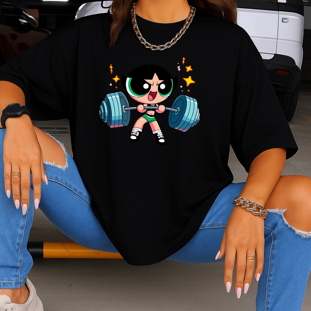 T-Shirt Feminina Estampada Meninas Superpoderosas Docinho Florzinha Lindinha Academia Treino Gym