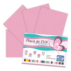 Placa de EVA 40X60cm Rosa Claro pacote com 10 folhas Seller