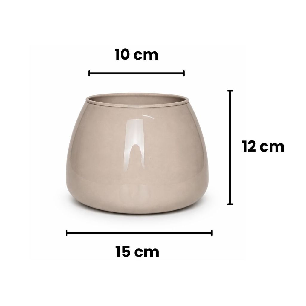 Vaso Redondo Largo Vidro Nude Vaso Decoração Casa Enfeites · foto 2