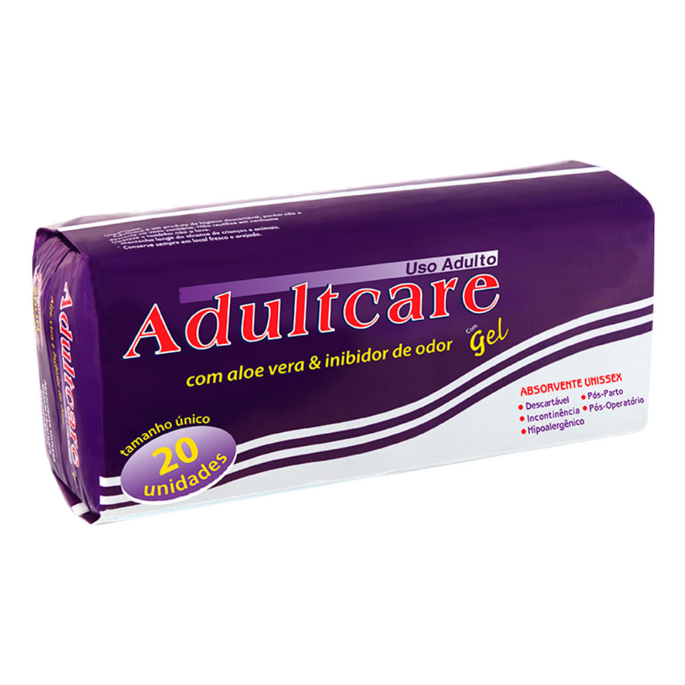 Absorvente Geriátrico Adultcare 20 Unidades em Oferta na Shopee