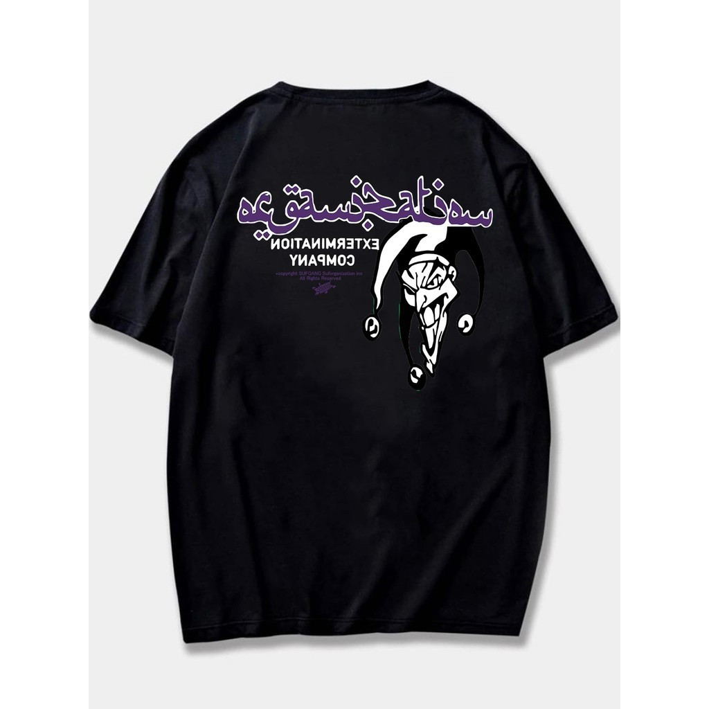[Camiseta Premium em Algodão Puro]VU Camiseta Unissex 100% Algodão Gang Joker Árabe Streetwear Lançamento Envio Varias C