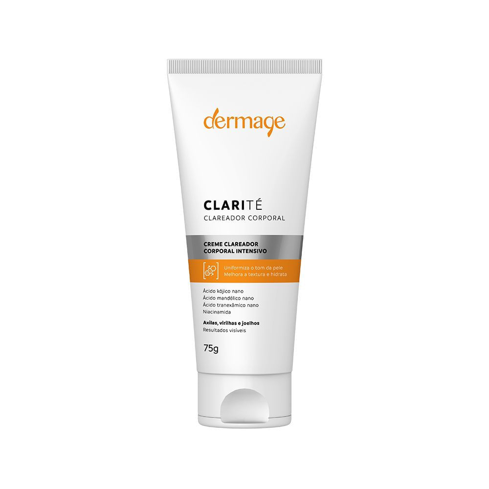 Creme Clareador Corporal Intensivo Dermage Clarité 75g em Oferta na Shopee