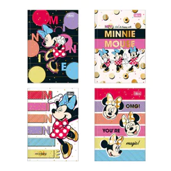 Caderno brochura capa dura 1/4 80 folhas Minnie Tilibra