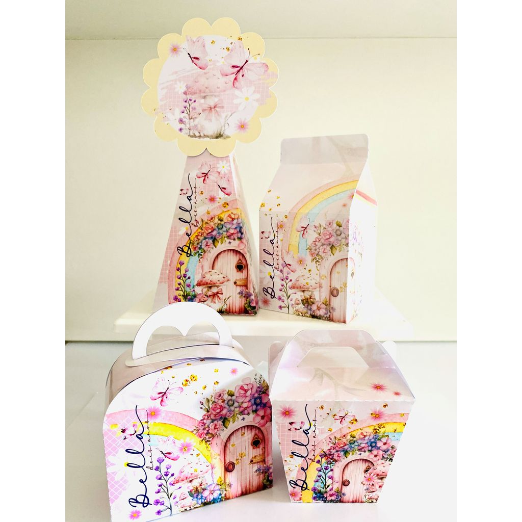 Kit Festa Jardim Encantado Personalizado Caixinha para Lembrancinha e Caixa para Decoração Aniversário