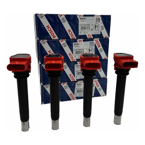 4 Bobinas De Ignição Red Bosch Audi R8 0221604800 em Oferta na Shopee