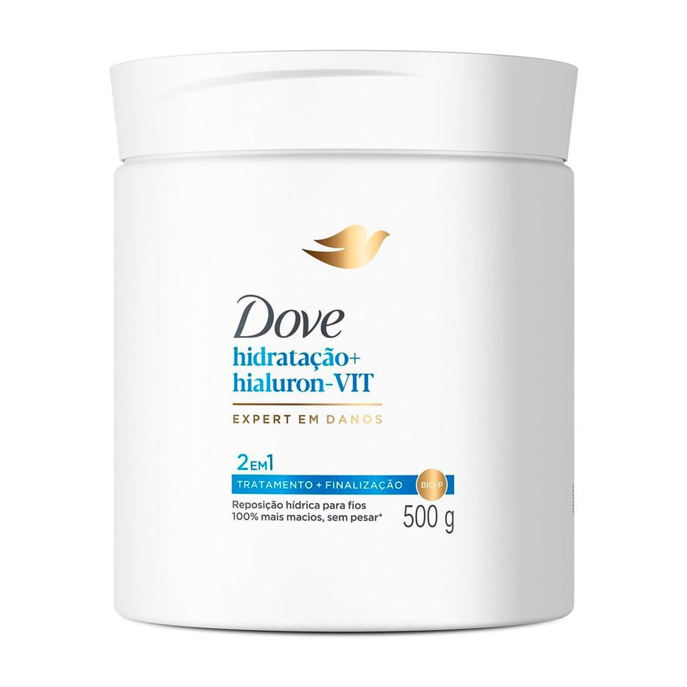 Máscara de Tratamento e Finalização 2 em 1 Dove Hidratação e Hialuron VIT 500g em Oferta na Shopee