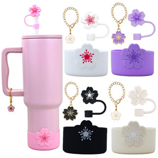 Capa De Palha Para Copo De 5 Cores E Conjunto De Pingente De Silicone Garrafa De Água , Tampa De Canudos Em Formato De B em Oferta na Shopee