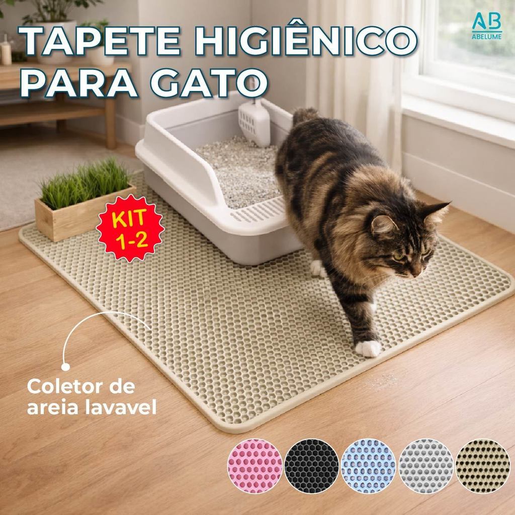Tapete Higiênico para Gato Areia Anti sujeira Várias Cores Impermeável Pet em Oferta na Shopee