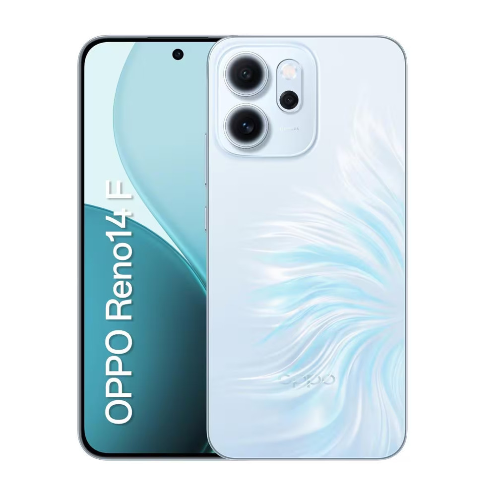 Smartphone Reno 14F 5G Tela 6,57 256GB Câmera 50MP Azul Cintilante OPPO