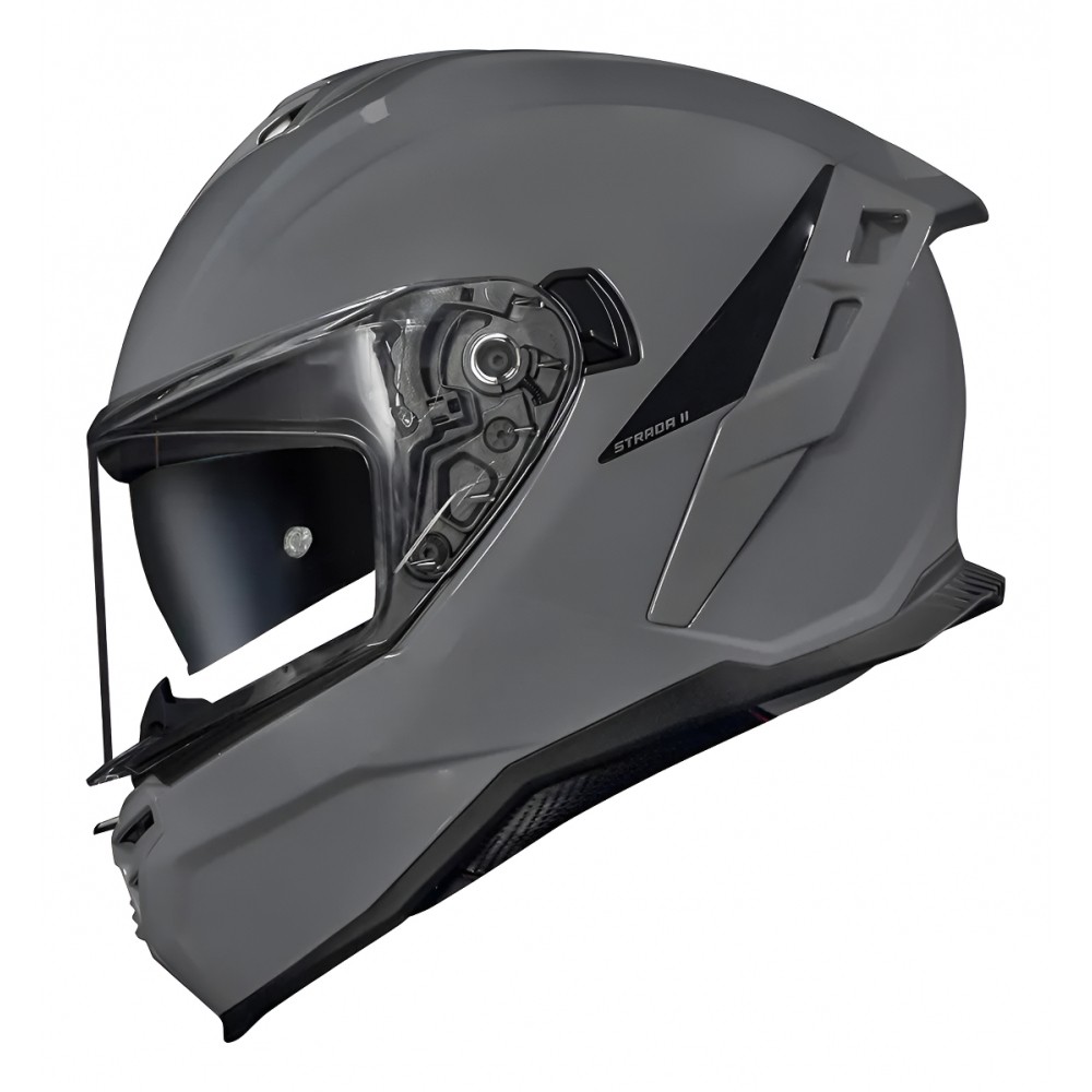 Capacete Moto Norisk Strada 2 Monocolor Nardo Cinza C/ Aerofólio e Óculos Interno Masculino Feminino
