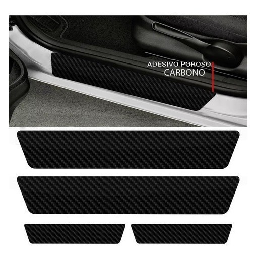 Kit Adesivo Protetor Fibra Carbono De Porta Renault Duster