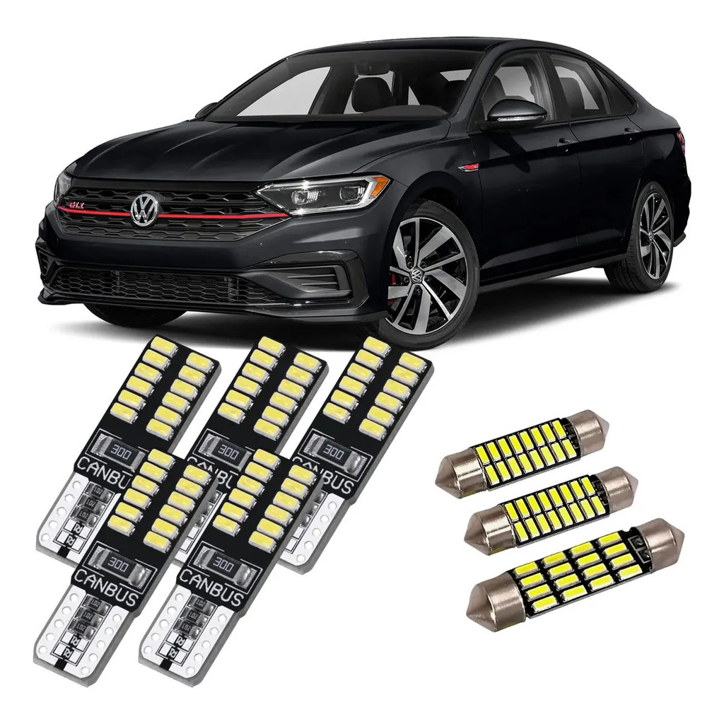 Kit Lampadas Ultra Led Premium Internas Vw Jetta Gli 18 A 25 Teto Dianteiro Traseiro Porta Malas Porta Luvas Quebra Sol