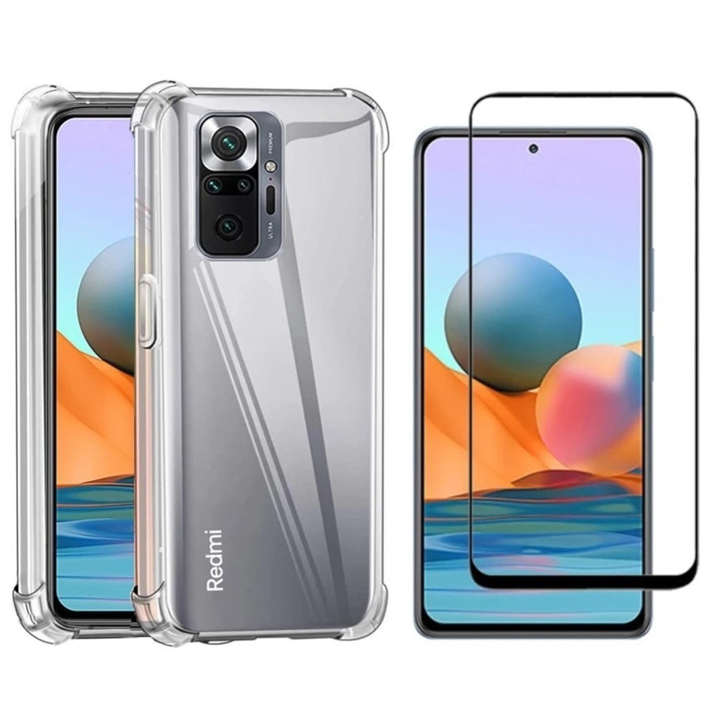 Película e Capa Capinha Para Xiaomi Redmi Note 10 Pro