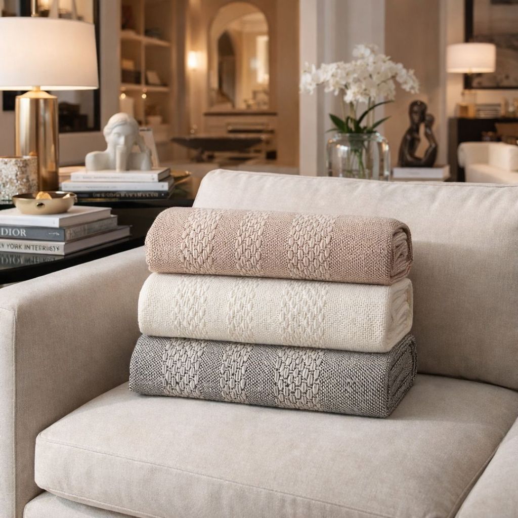 Manta Sofa Algodão Ravena 2,40×2,20m – Tecido Macio King Confortável Estilo Boho para Sala Quarto