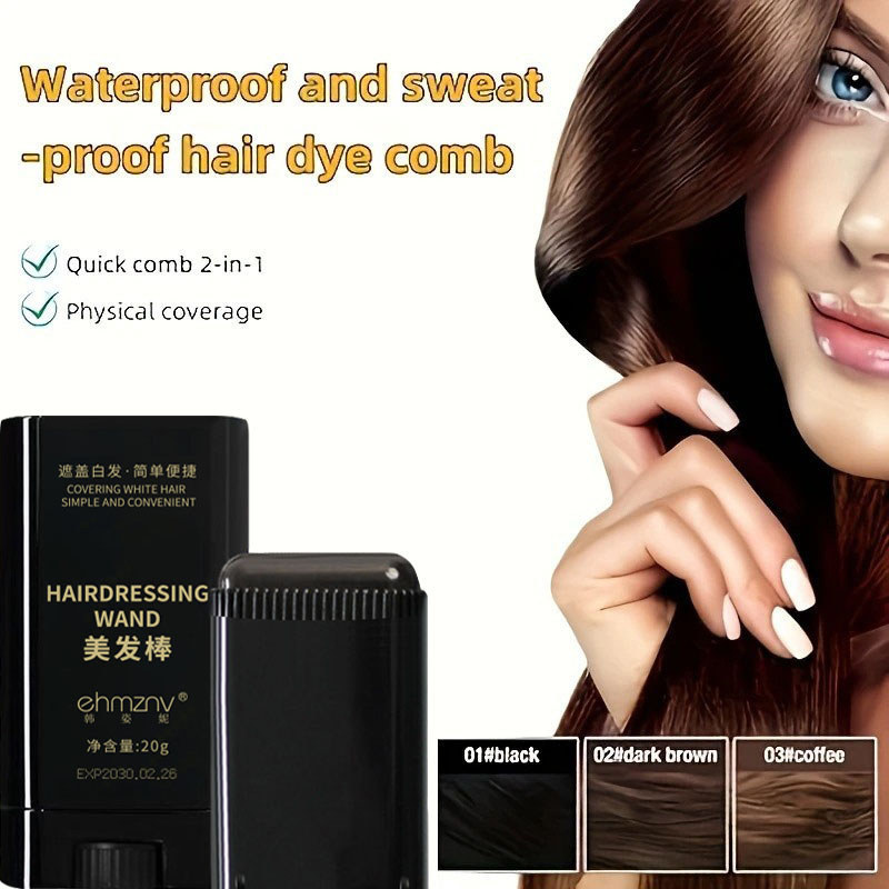 Pente portátil impermeável e resistente ao suor para tingir o cabelo – usado para cobrir cabelos brancos em Oferta na Shopee