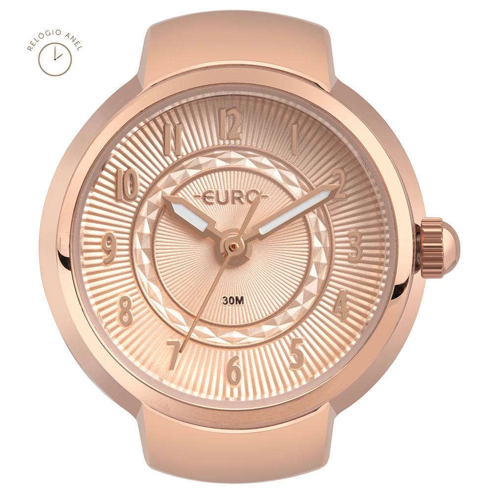 Relógio Anel Euro Feminino Unique Rosé - EU2035YUX/4JI