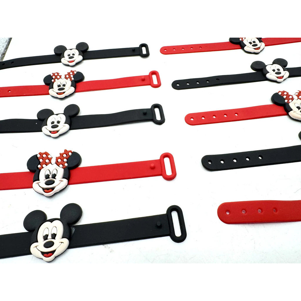 lembrancinha  Mickey E Minnie Pulseira 10un Lembrancinha Tematico Ajustavel