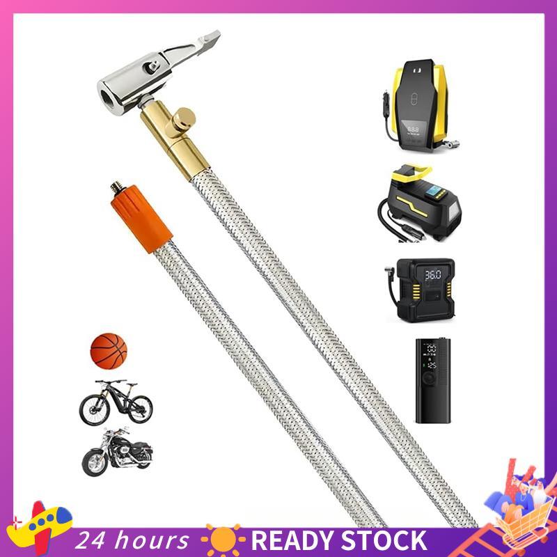 Mangueira De Substituição Portátil Estendida Do Inflador Pneu Compressor De Ar Com Malha De Aço Inoxidável Para Proteção