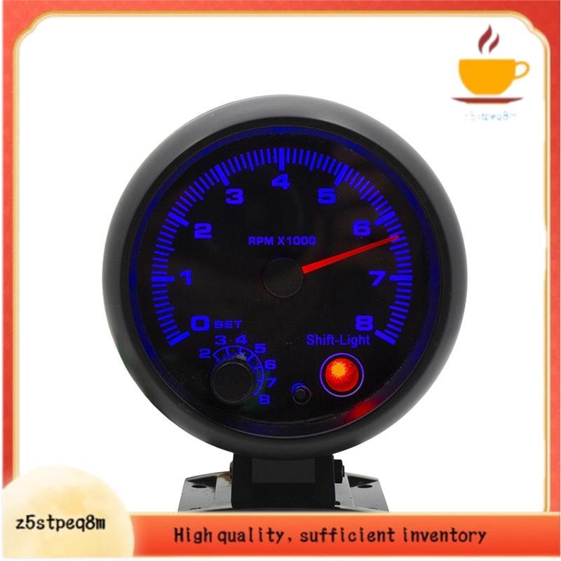 Tacômetro Digital Para Carro Com Luz De Fundo Azul , 95mm , 0-8000 RPM , Medidor Mudança 1-8 Cilindros