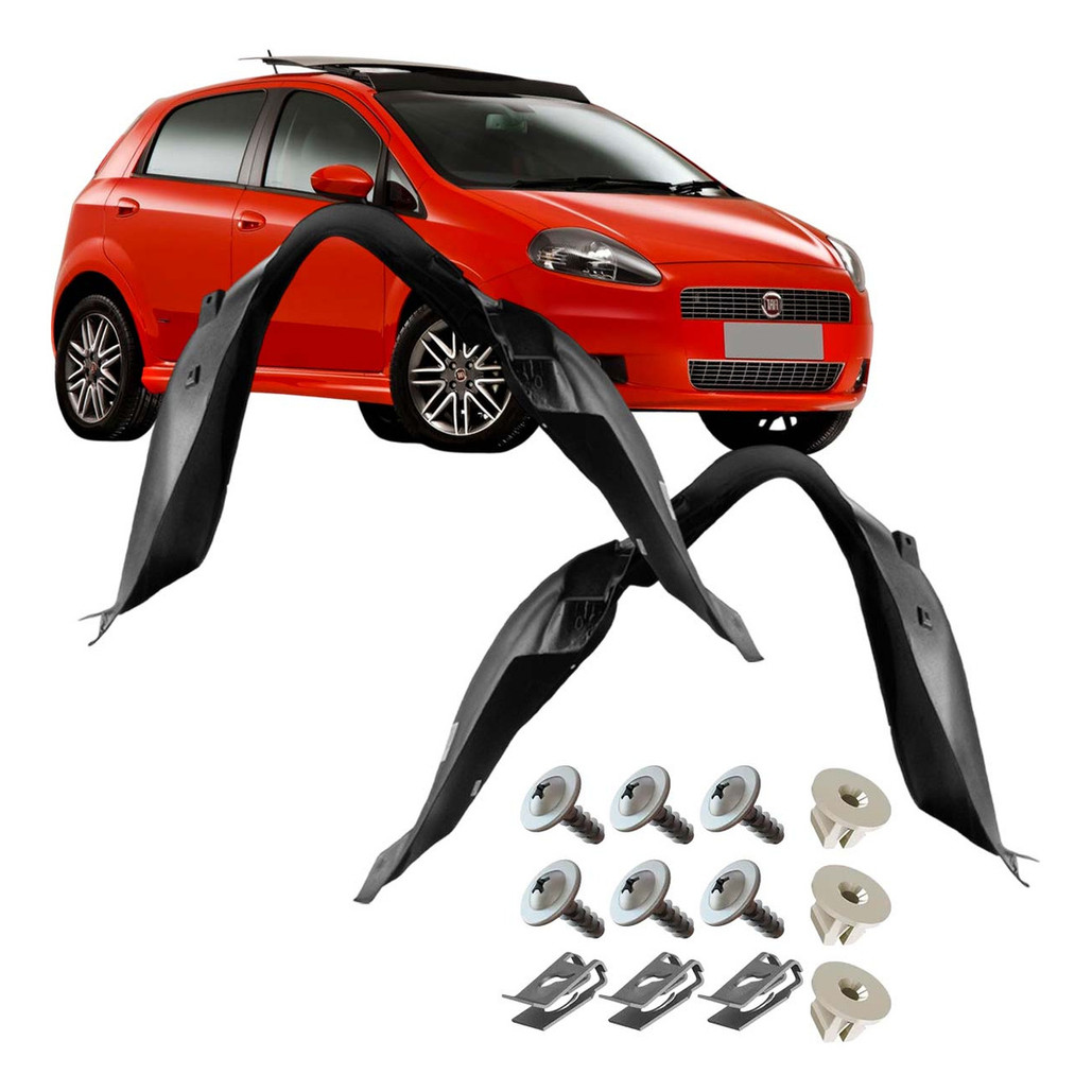 Par Parabarro Dianteiro Punto 2007 a 2017 + Kit Fixaçao Par Parabarro Dianteiro Punto 2007 a 2017 + Kit Fixaçao