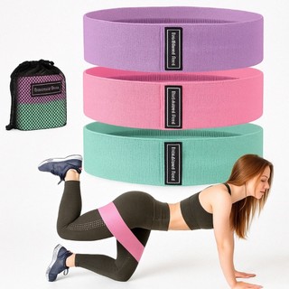 Kit 3 Faixas Elásticas de Resistência 3 Intensidades para Exercícios Treino e Fisioterapi…
