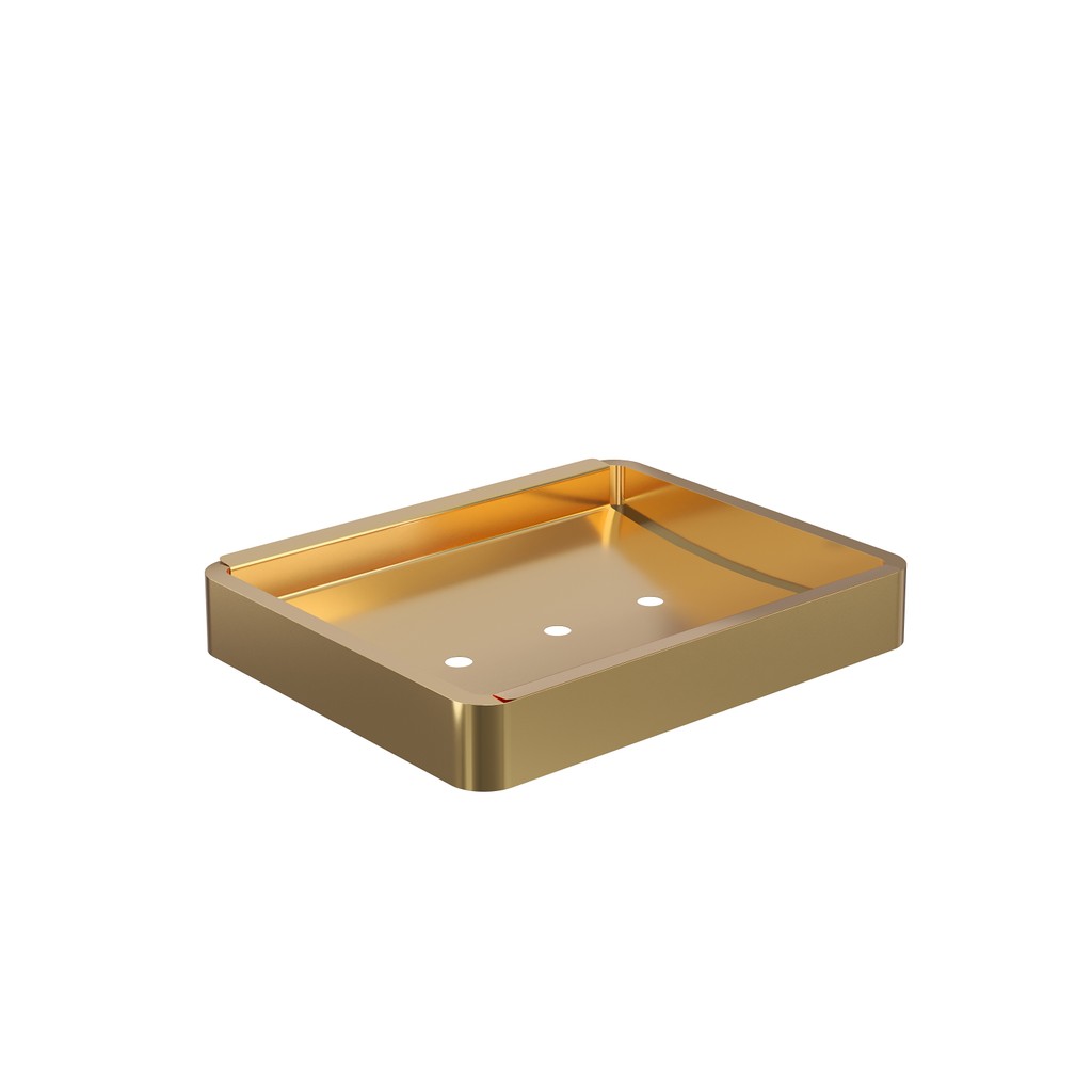 Saboneteira Dourado Gold Parede Lavabo Inox Banheiro Suporte