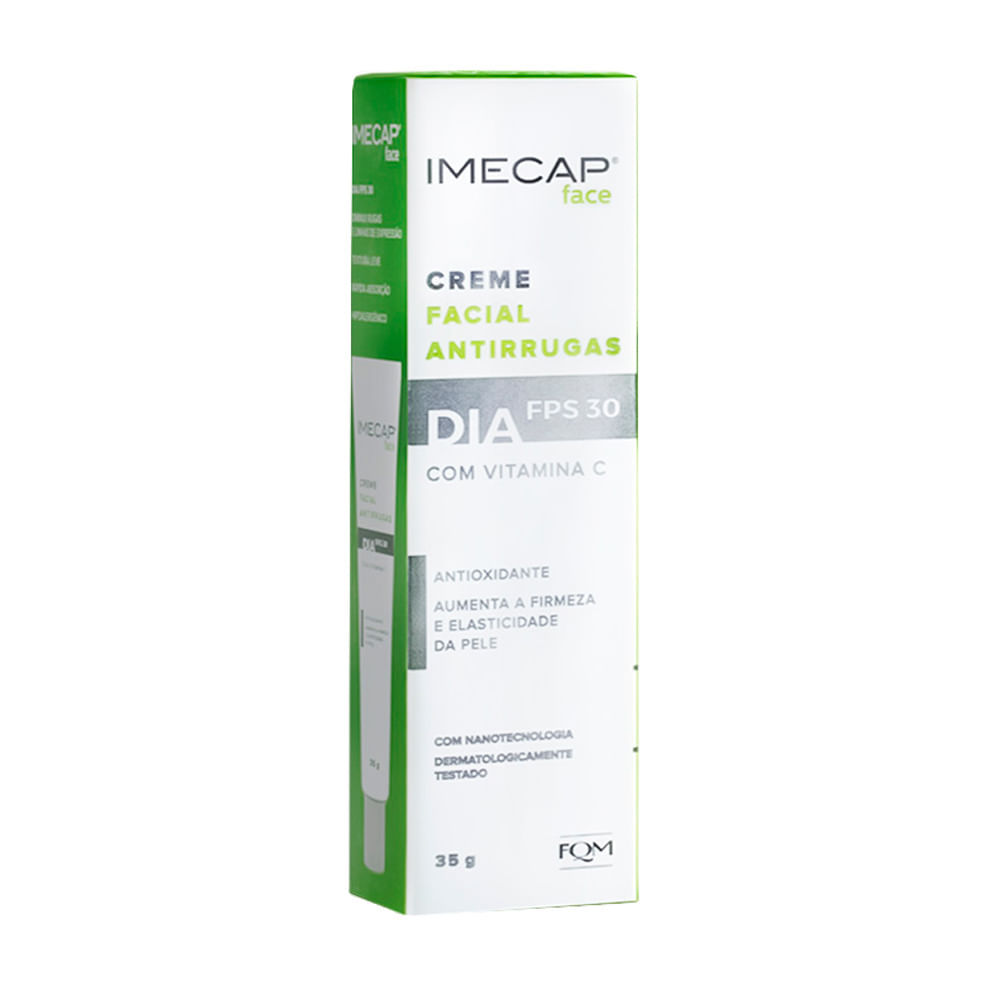 Creme Facial Antirrugas Imecap Face Dia FPS 30 35g em Oferta na Shopee