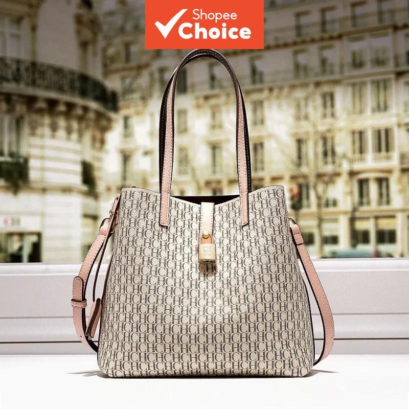 Bolsa Tiracolo de Couro Legítimo de Alta Qualidade CH, Feminina, Grande Capacidade, Ideal para o Dia a Dia, Design