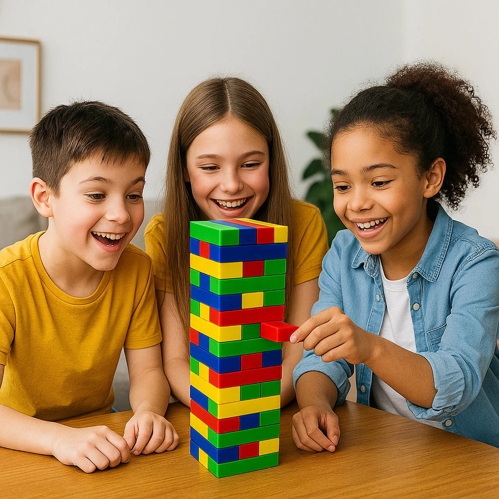 Jogo Torre Equilíbrio Montagem Interativo Brinquedo Criança Empilhar Quebra Cabeça Achadinhos